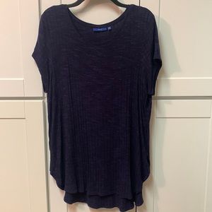 Apt 9 Ribbed short sleeve tunic length top. Sz XL